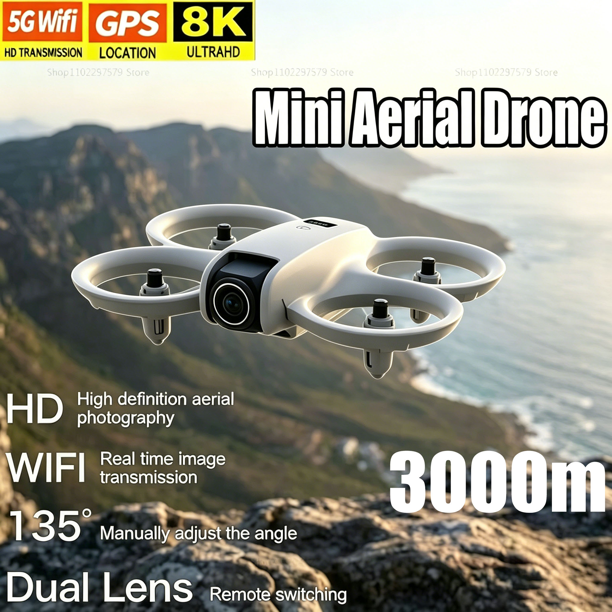 Top Rc Hobby Mini Xcub - Мини-дрон с камерой 8K HD, FPV,