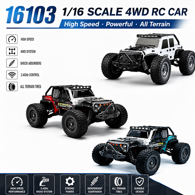 Rc Hobby Line - Радиоуправляемый монстр-трак MJX 1/16 2.4G 4WD,