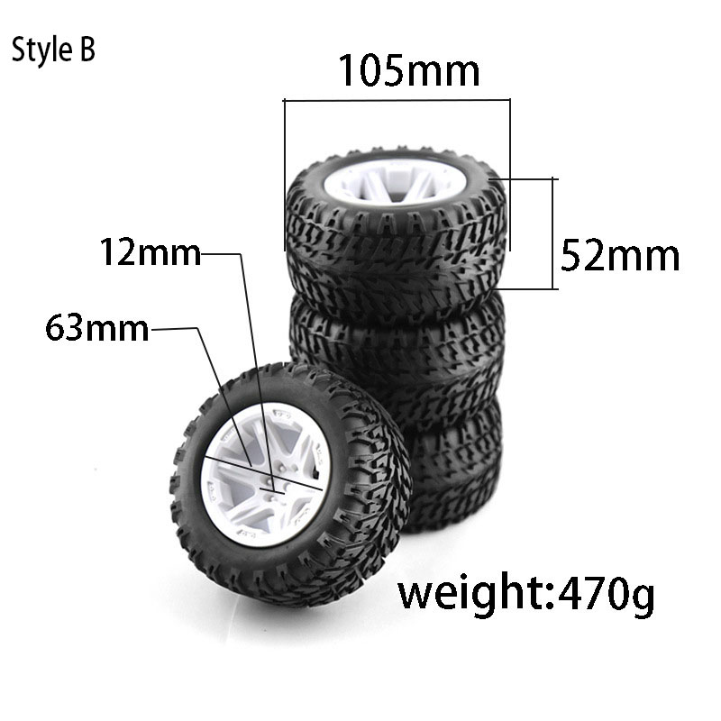 Комплект из 4 колес и шин для  – обзор и цена Rc Truck Monster